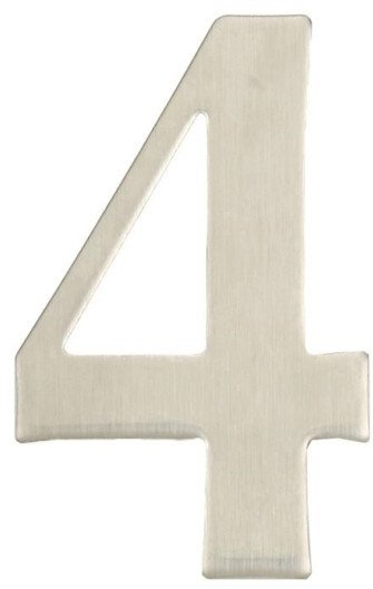 Комплет рачка и гарнитура за врата Haushalt DOOR NUMBER 4 SS-4, 62 mm, нерѓосувачки челик
