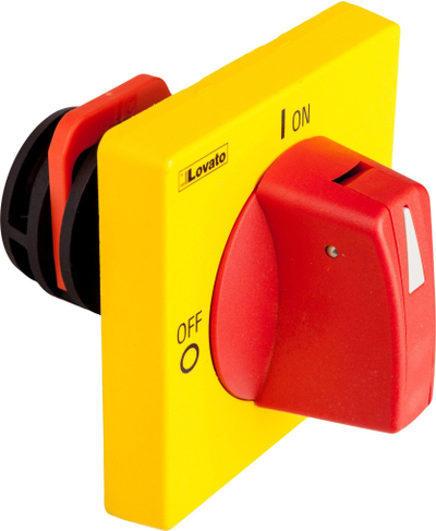 Dorezë dere Lovato Electric GAX63, me kyç, e kuqe e verdhë
