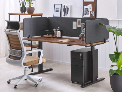 Panel ndarës për tavolinë WALLY Desk Screen, 80 x 40 cm, akustik, gri e errët