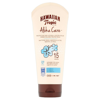 Losion mbrojtës ndaj diellit Hawaiian Tropic Aloha Care SPF 15, 180 ml