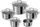 Set tenxheresh Zwilling Quadro, 5 pjesë, çelik inox, argjend