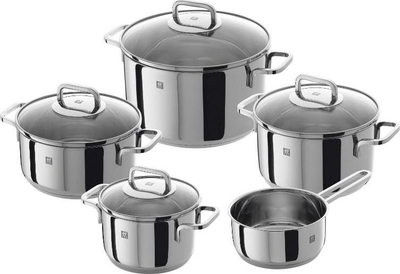 Set tenxheresh Zwilling Quadro, 5 pjesë, çelik inox, argjend
