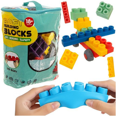 Blloqe sensorike ISO Trade Soft Rubber, set 80 copë, për fëmijë