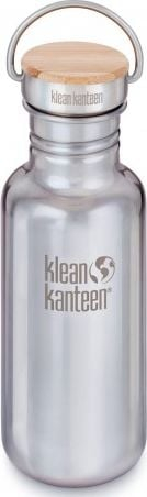Shishe uji Klean Kanteen Reflect Narrow, 532ml, çelik inox, kapak bambuje