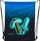 Çantë sportive me lidhse AstraBag AD1 Blue Pixel, 40x33cm, 7L, blu
