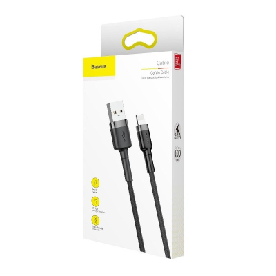 Kabllo USB Baseus Cafule USB A në Lightning, 1 m, 2.4A, i zi