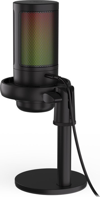 Mikrofon tavoline Krux Epic 1000S KRXC007, USB C, me RGB, i zi