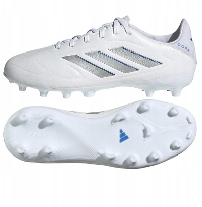 Këpucë futbolli Adidas Copa Pure 3 League Juniors, për fushë të fortë, për kalamaj, të bardha