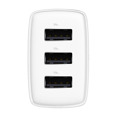 Karikues rrjeti Baseus CCXJ020102, 3x USB A, 3.4A 17W, i bardhë