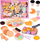 Set lodrash pastiçerie ISW J-ZA4789, 60 copë, plastike, me ngjyra pastel