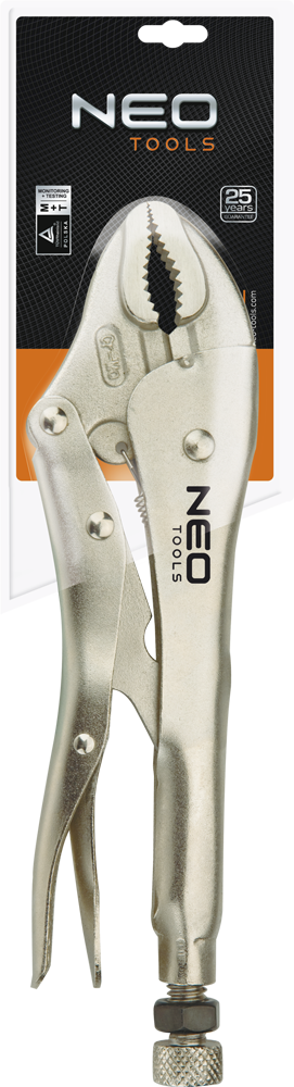 Pinca fiksuese NEO 01-216, 250mm, nofulla t’rrumbullakta, ngjyr argjendt