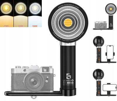 Dritë dore LED Lensgo Retro 40W, COB, 2700K 7000K, e zezë