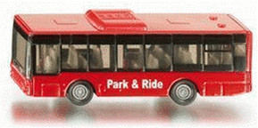 Lodër autobus Siku 1021 City Park &amp; Ride, metal die-cast, shkalla 1:87, i kuq