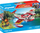 Set lodër Playmobil Action Heroes 71463, aeroplan zjarrfikës amfib, 34 pjesë, i kuq e i bardhë