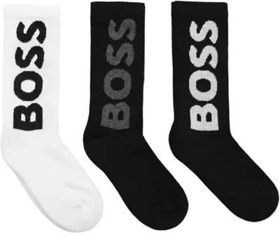 Set çorape për meshkuj Hugo Boss, 3 palë, të zeza/bardha