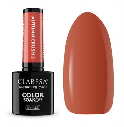 Llak hibrid për thonj Claresa Autumn Crush 2, 5g, portokalli karamel