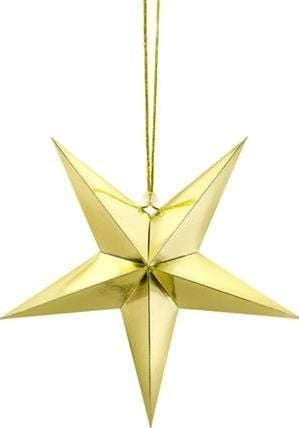 Yll dekorativ Paper Star, 30 cm, ngjyrë ari