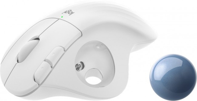 Mouse pa tel Logitech ERGO M575, me trackball, Bluetooth, i bardhë