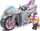 Lodër Paw Patrol Moto Pups Skye Deluxe Vehicle, motor me figurinë, gri rozë