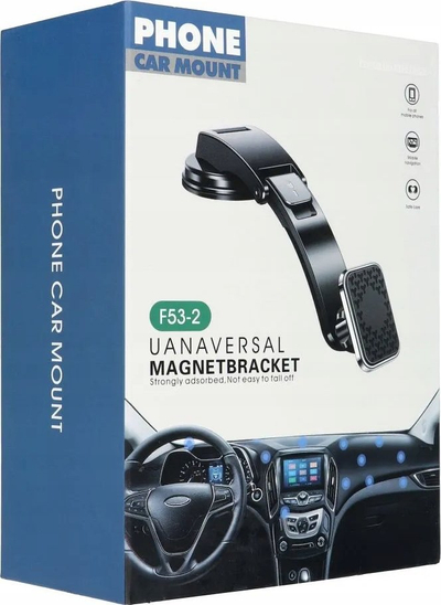 Mbajtës magnetik për veturë F53-2, për pult, i zi