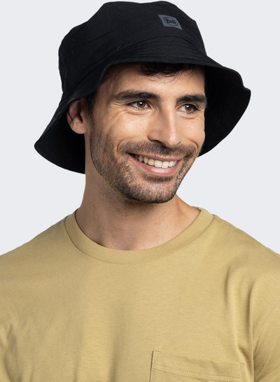 Kapelë bucket Buff Adventure Solid, UPF 50, material i fortë, e zezë