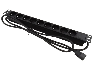 Shpërndarës rryme Alantec PZ09U, 9 priza, i zi