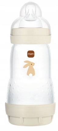 Biberon MAM Anti Colic Perfect Start, 260ml, 2m+, transparent bezhë