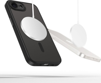 Куќиште за телефон Tech-Protect Magcam MagSafe, за iPhone 16E, мат, црна