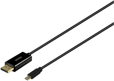 Kabllo USB C në DisplayPort Savio CL-207, 2m, 1.2, e zezë