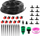 Set ujitje pikëzuese për kopsht, 10m, për rubineta 1/2" dhe 3/4", i zi