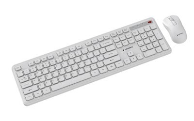 Set tastjere dhe mi Gembird Slim Pro Business KBS-WPS-01-W, wireless, layout US, i bardhë