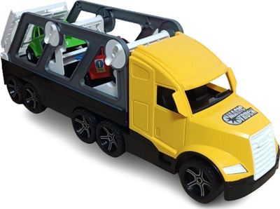 Lodër kamion transportues Wader Magic Truck Action Retro, 79 cm, me makina të vogla shumëngjyrëshe