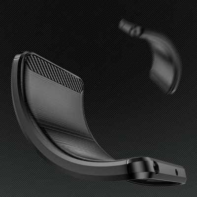 Kllëf makinerie për Xiaomi 12T / 12T Pro Carbon, TPU i butë, mbron nga goditjet, i zi