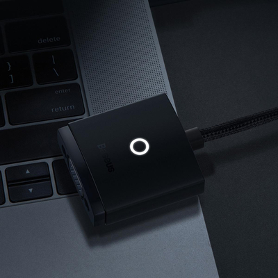 Adapter HDMI në VGA Baseus Lite Series, 1080p, me kabllo, i zi
