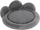 Shtrat për qen Small Fur Bed, divan 75x75cm, peliçe e butë, gri
