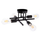 Llambë tavani Lighty HM7428.11, 4 vende E27, metal, e zezë