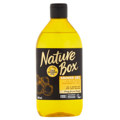 Xhel dushi për trup Nature Box Macadamia Oil 385 ml