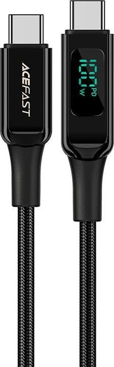 Kabllo karikimi Acefast C6-03 USB C në USB C, 2 m, 100W, e zezë