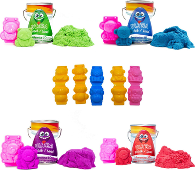 Rërë kinetike EPEE Ultra Sand, 150g, me formë 3D panda, jeshile