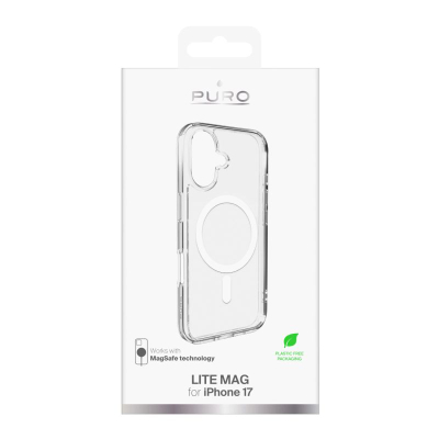 Kapak telefoni Puro PUIPC1763LITEMAGTR për iPhone 17, MagSafe, transparent i bardhë