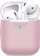 Këllëf silikoni PodSkinz për AirPods 1 dhe 2, me karabinë, me LED që duket, rozë