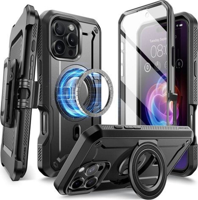 Këllëf telefoni SUPCASE Unicorn Beetle PRO MAG për iPhone 16 Pro 6.3", MagSafe, gun metal