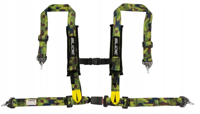 Rripa gare sigurie Slide V2 CAMO, 4 pika, 2", kamuflazh jeshil