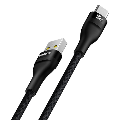 Кабел за полнење Baseus Flash 2 USB во USB-C, 100W, 2m, црн