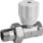 Valvul radiatorësh Sourcing Lockshield, 1/2" x 1/2", këndore, krom me dorezë të bardhë