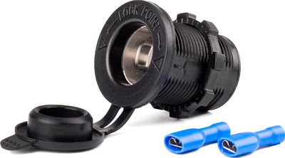 Prizë çakmaku MOD-01, 12V 24V, rezistente ndaj ujit, e zezë