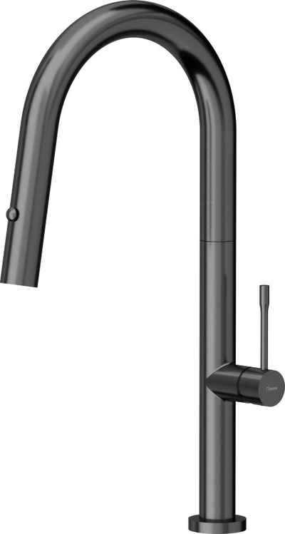 Rubinet kuzhine Quadron Felicity, çelik inox, gryke 360°, grafit