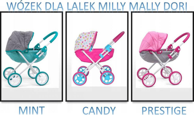Karrocë për kukull Milly Mally Dori Prestige, Mint