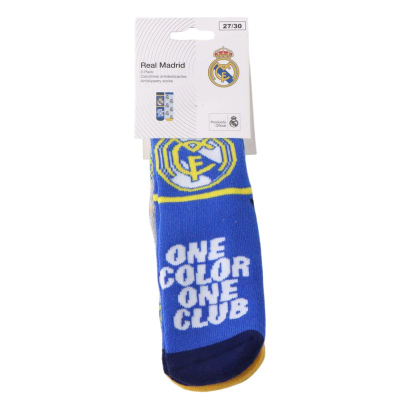 Çorape dimri Real Madrid Cerda Junior, antirrëshqitëse, set me 2 palë, blu edhe gri