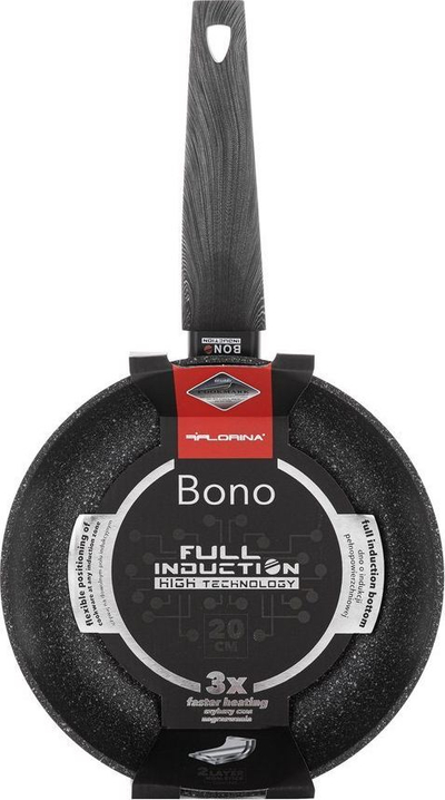 Tigan Florina Bono, 20 cm, për induksion edhe gaz, i zi